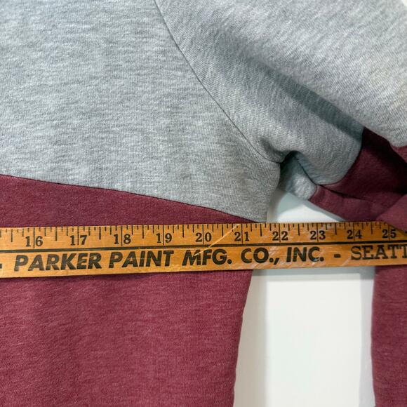 Wanakome Women's Selene Hoodie Sweatshirt Pullover Colorblock Grey Red XL - Picture 9 of 11